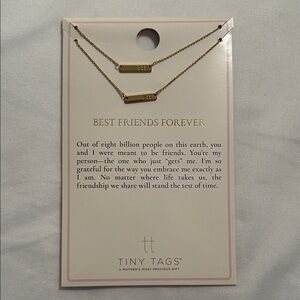 Tiny Tags Gold Best Friends Forever Necklaces